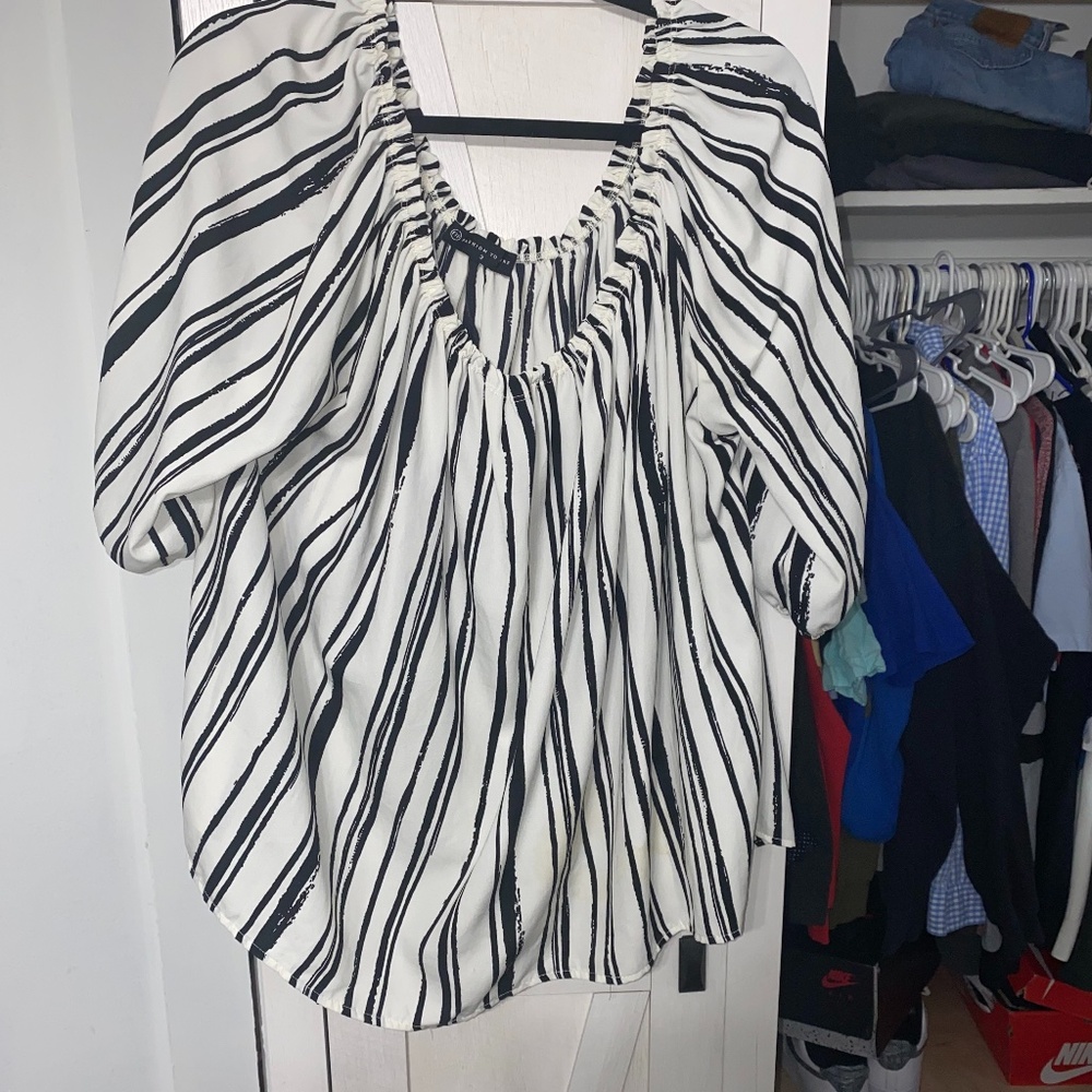 Plus size off the shoulder shirt